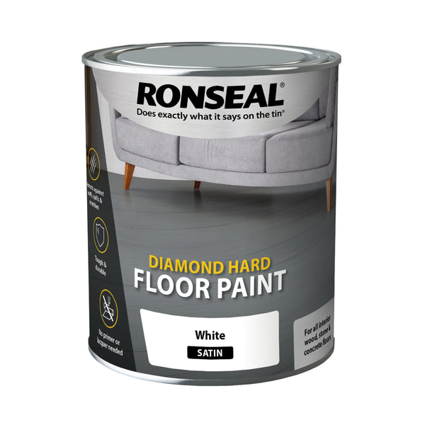 Ronseal Diamond Hard Floor Paint - Satin - All Colours and Sizes