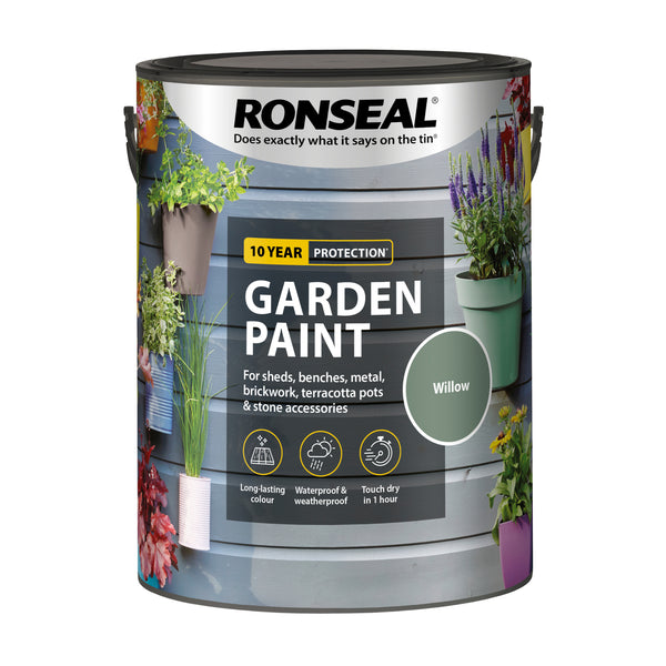 Ronseal Outdoor Garden Paint - For Exterior Wood Metal Stone Brick - All Colours