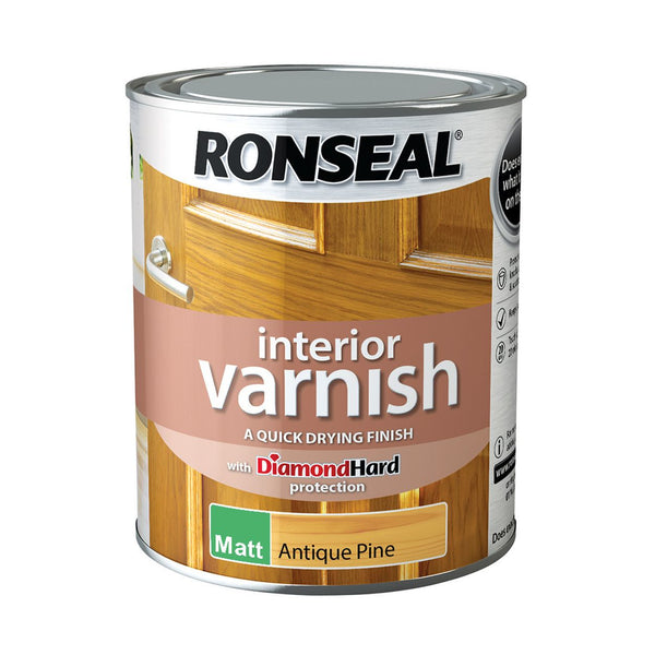 Ronseal Diamond Hard Interior Wood Varnish - All Colours Finishes and Sizes