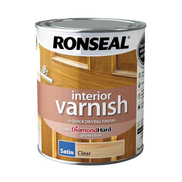 Ronseal Diamond Hard Interior Wood Varnish - All Colours Finishes and Sizes