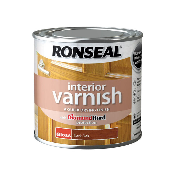 Ronseal Diamond Hard Interior Wood Varnish - All Colours Finishes and Sizes