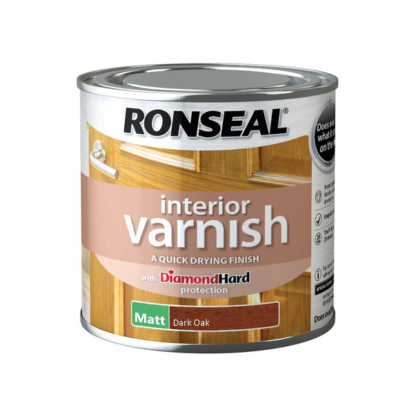 Ronseal Diamond Hard Interior Wood Varnish - All Colours Finishes and Sizes