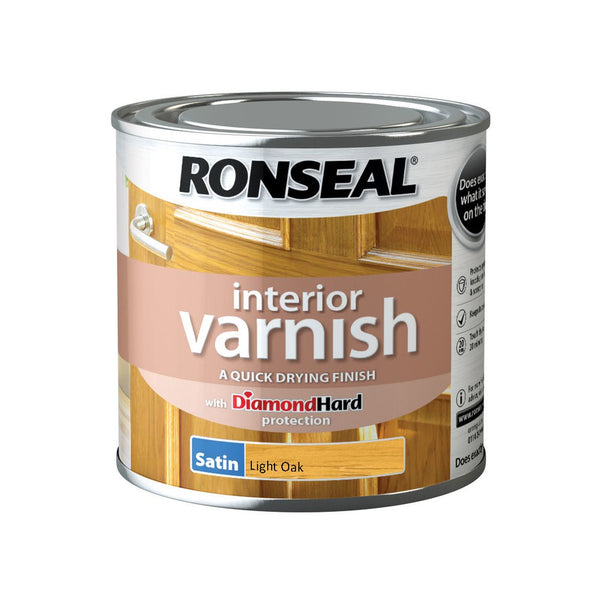 Ronseal Diamond Hard Interior Wood Varnish - All Colours Finishes and Sizes