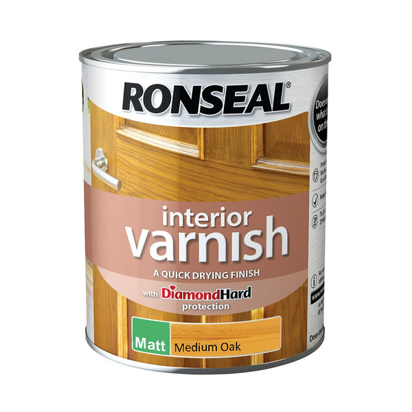 Ronseal Diamond Hard Interior Wood Varnish - All Colours Finishes and Sizes