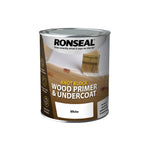 Ronseal Knot Block Wood Primer and Undercoat - White - All Sizes