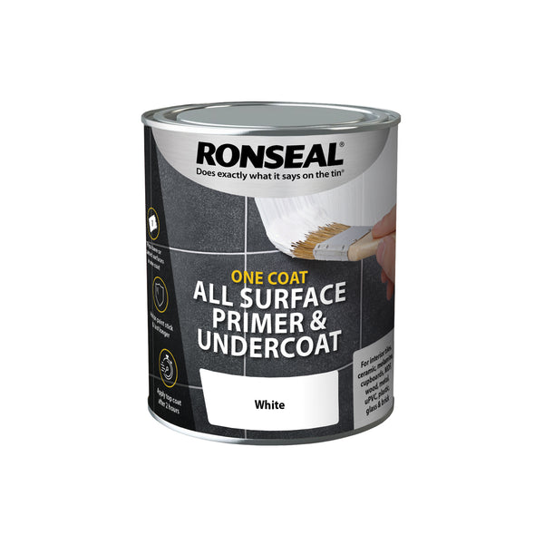 Ronseal One Coat All Surface Primer and Undercoat - White - All Sizes