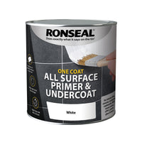 Ronseal One Coat All Surface Primer and Undercoat - White - All Sizes