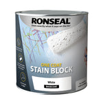 Ronseal One Coat Stain Block  - White - 2.5 Litre or 750ml