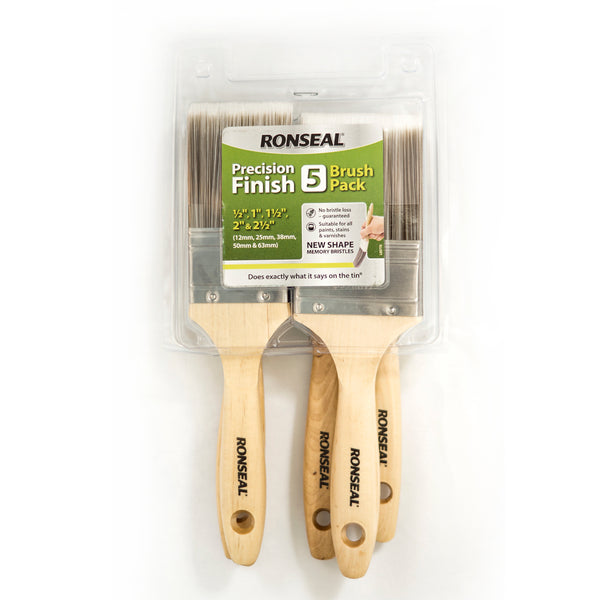 Ronseal Precision Finish Brush - All Sizes and Set of 5