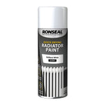 Ronseal Quick Drying Radiator Paint  - White - Satin / Gloss - 400ml Aerosol Spray