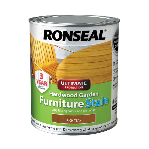 Ronseal Ultimate Protection Hardwood Furniture Stain - 750ml - All Colours