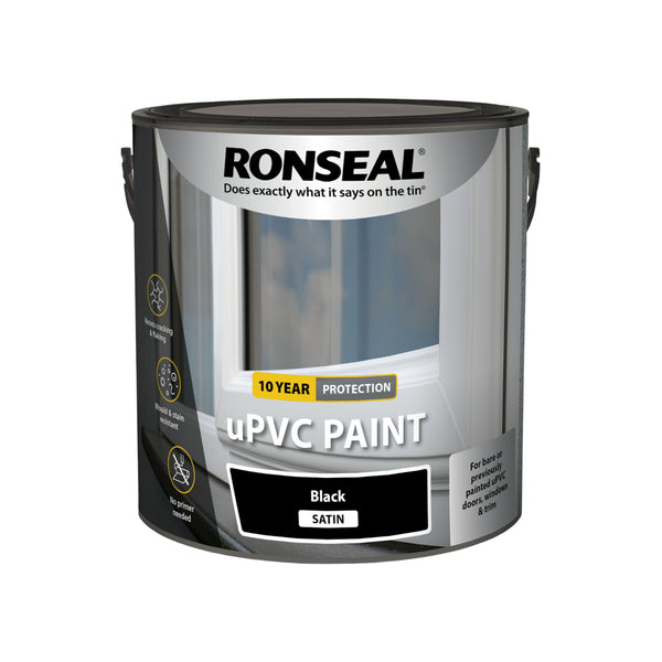 Ronseal UPVC Window and Door Paint - Satin - All Colours - 2.5L or 750ml