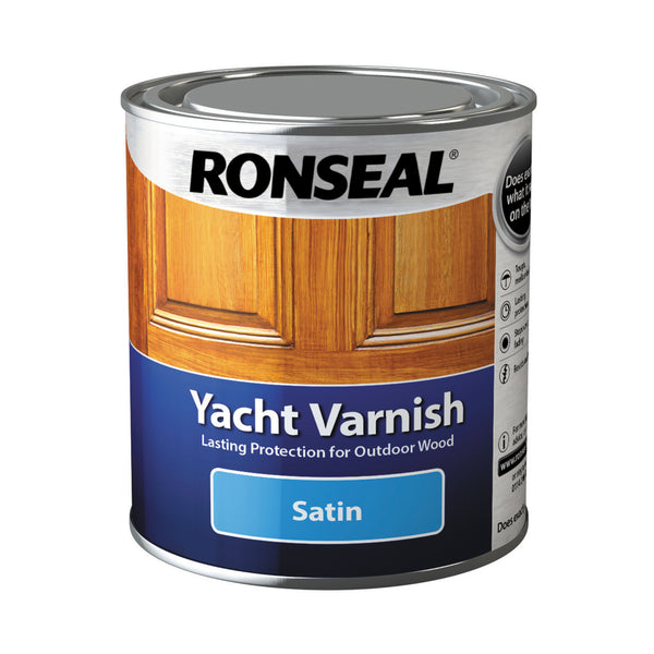 Ronseal Exterior Yacht Wood Varnish - Gloss or Satin - All Sizes