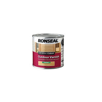 Ronseal Crystal Clear Outdoor Varnish - Matt or Satin - All Sizes