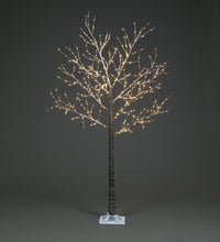 Snowtime Copper Wire Frosted Brown Twig Tree with 600 Warm White Lights - 1.8M