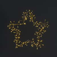 Snowtime Outdoor Champagne Gold Star Light with 150 Warm White led's - 60cm