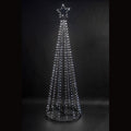 Snowtime 1.8m Maypole Outdoor Tree with 560 Flashing Wire Lights - White