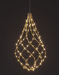 Snowtime Christmas 3D Rotating Iron Water Droplet with 112 Led's - 40cm