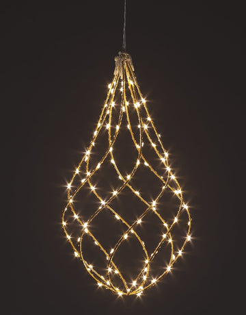 Snowtime Christmas 3D Rotating Iron Water Droplet with 112 Led's - 40cm