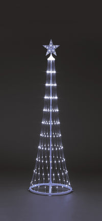 Snowtime Cone Christmas Tree with 320 White Led's - 8 Functions  - 250cm
