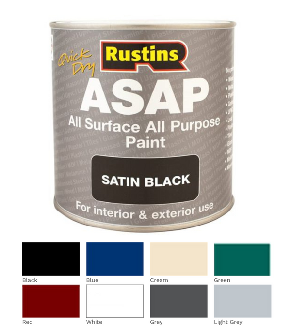 Rustins Quick Dry ASAP Paint - All Colours & Sizes