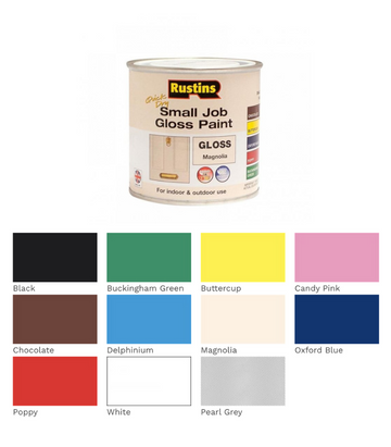 Rustins Quick Dry Small Job Paint - Gloss or Satin - All Colours & Sizes
