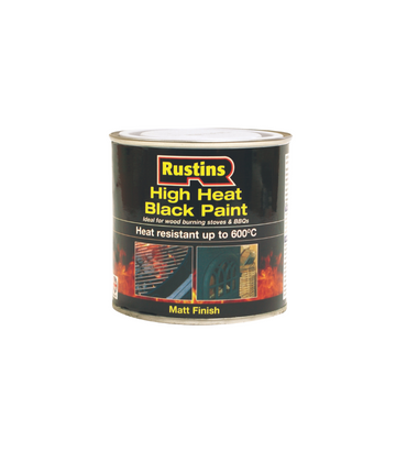 Rustins High Heat Paint Black - All Sizes