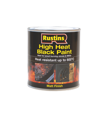 Rustins High Heat Paint Black - All Sizes