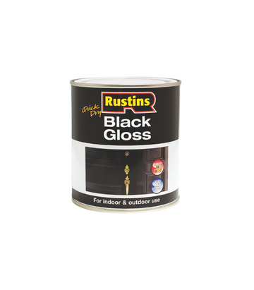 Rustins Quick Dry Black Gloss - All Sizes