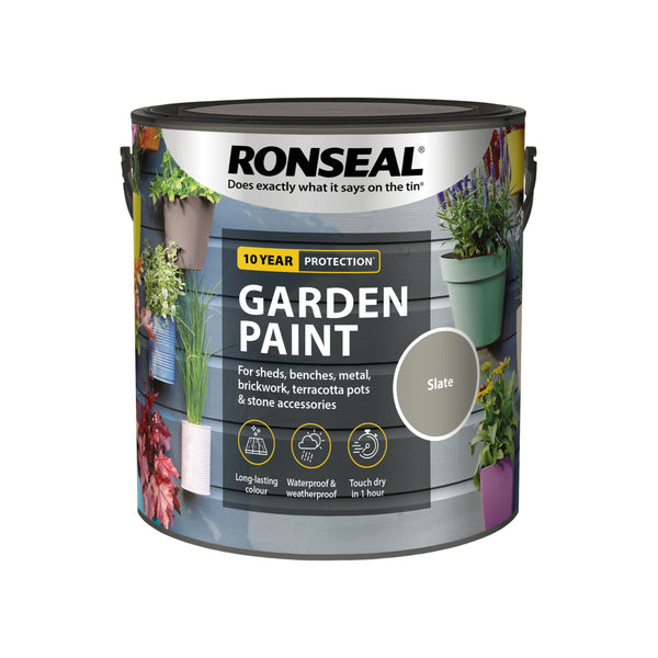 Ronseal Outdoor Garden Paint - For Exterior Wood Metal Stone Brick - All Colours