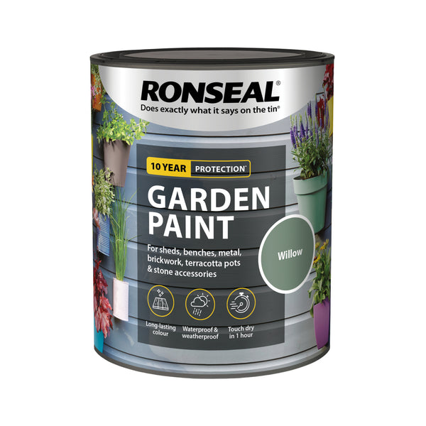 Ronseal Outdoor Garden Paint - For Exterior Wood Metal Stone Brick - All Colours