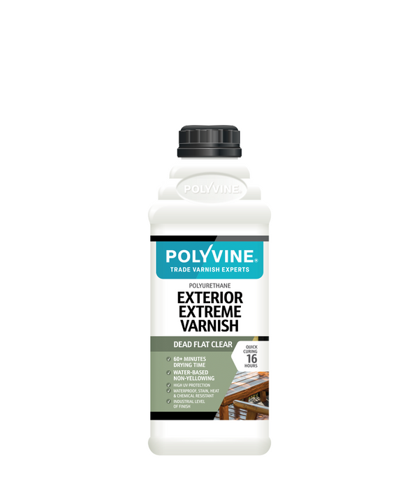 Polyvine Exterior Extreme Varnish - Dead Flat or Satin Finish