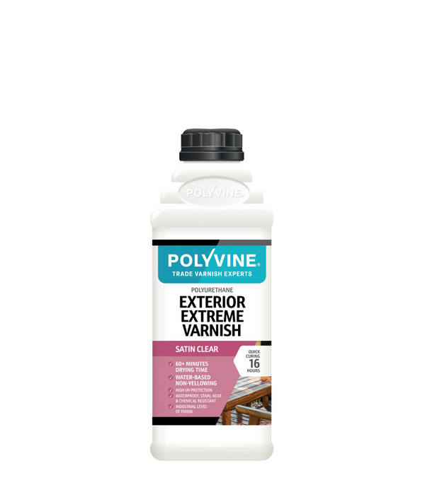 Polyvine Exterior Extreme Varnish - Dead Flat or Satin Finish