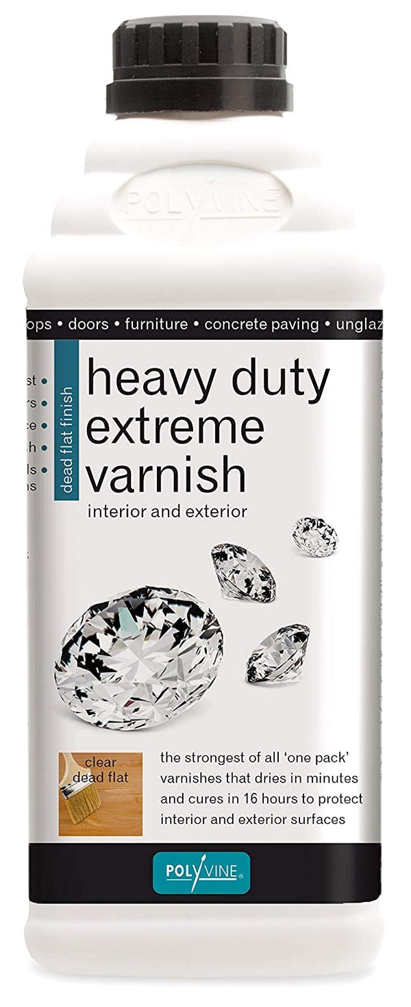 Polyvine Heavy Duty Extreme Varnish Available in Satin and Dead Flat