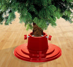 Garland 4 inch / 5 inch Plastic Christmas Tree Stand - Red or Green