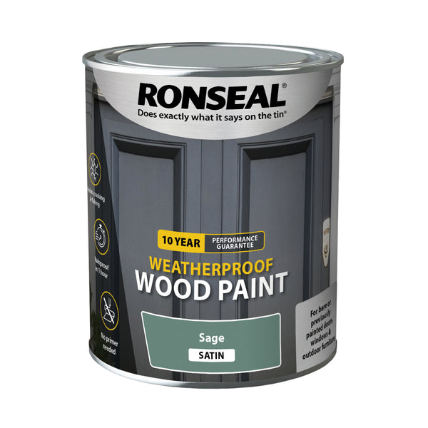 Ronseal 10 Year Weatherproof Wood Paint - All Colours Finishes and Sizes
