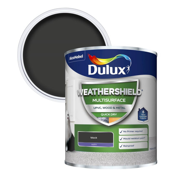 Dulux Weathershield Multi-Surface Quick Dry Satin Paint - All Colours / Sizes